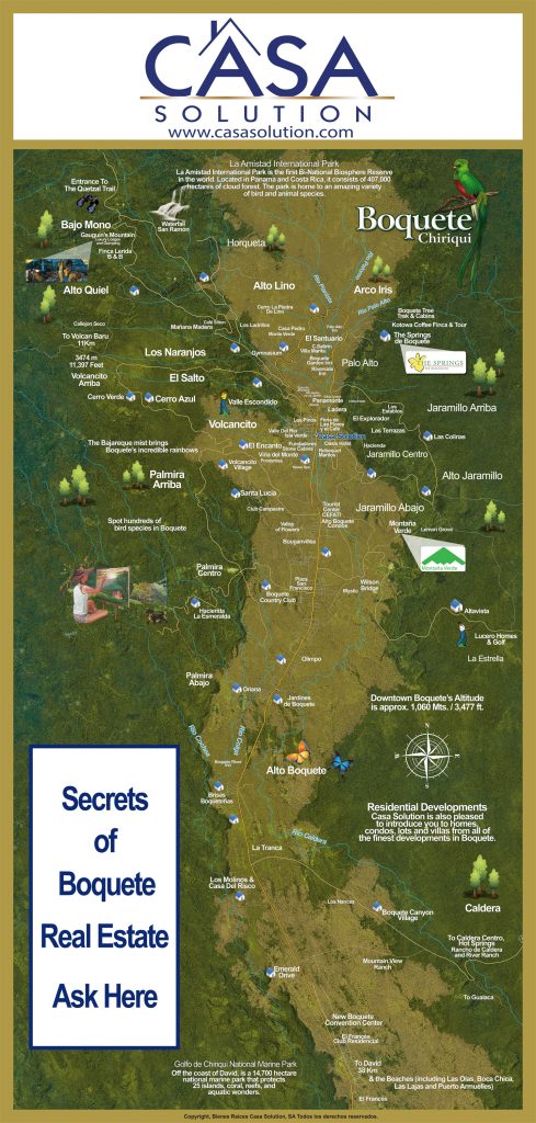 Boquete Panama Detailed Map