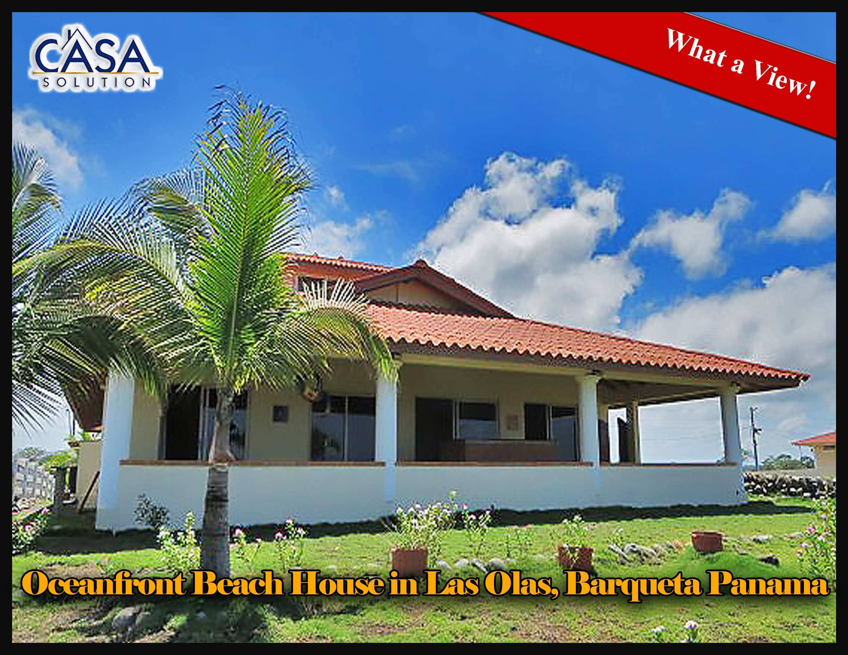 Las Olas, Barqueta Panama Oceanfront Beach House for Sale
