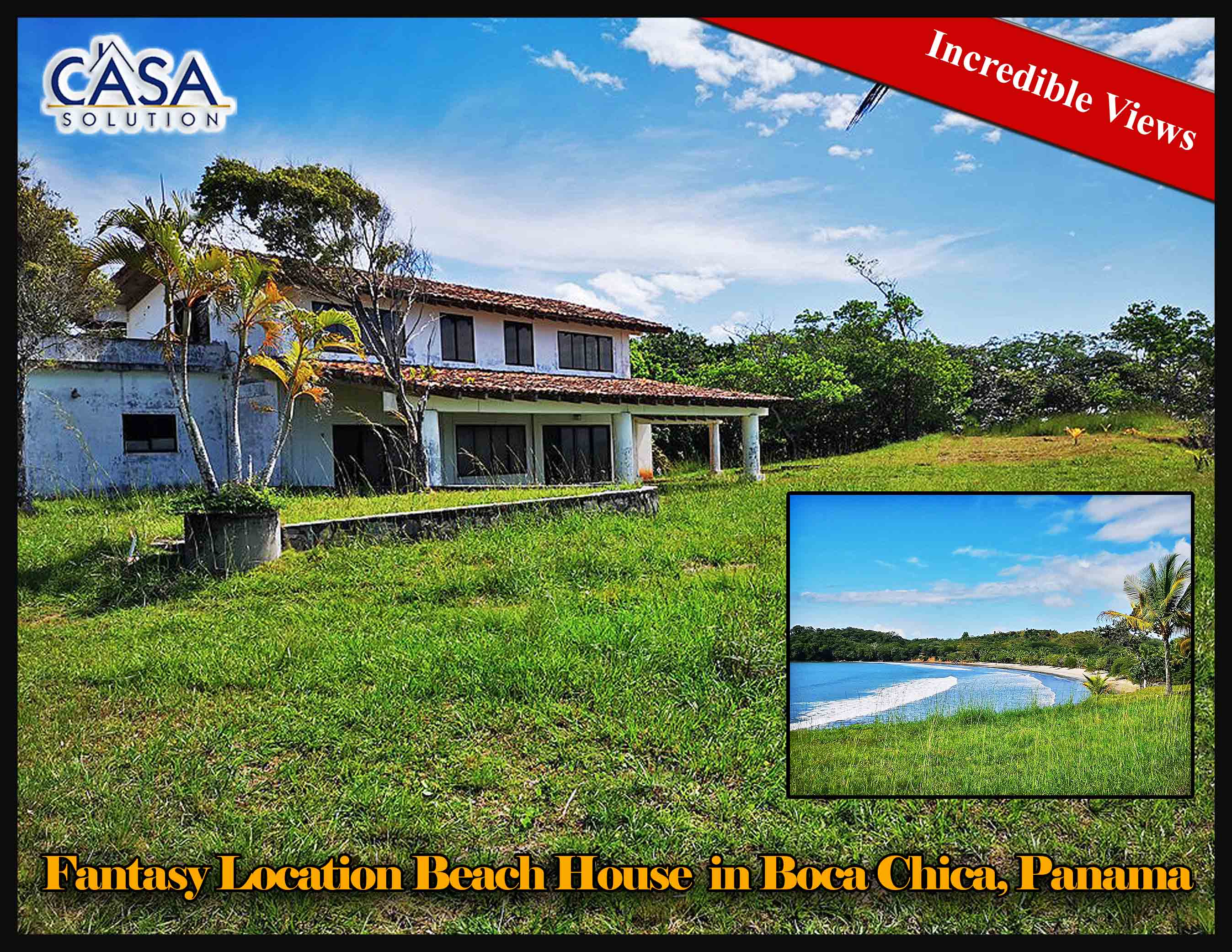 Fantasy Location Beach House With Incredible View On Elevated Bluff In Boca Chica Panama Plus Guest House Too Large Nearly 2 Acre Lot Unfinished House Boquete Panama Real Estate