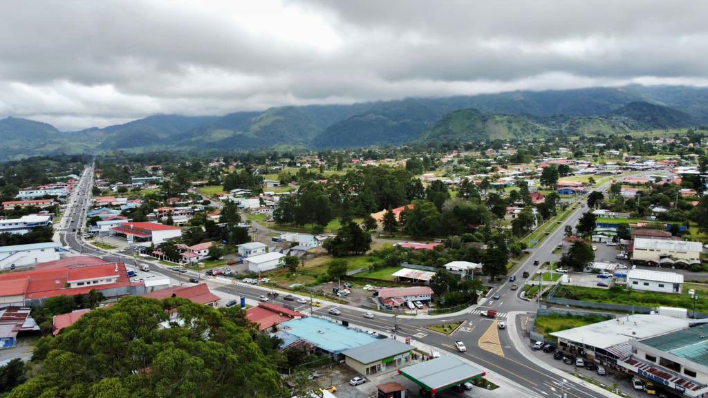 Aerial photo of the town of Volcan Chiriqui