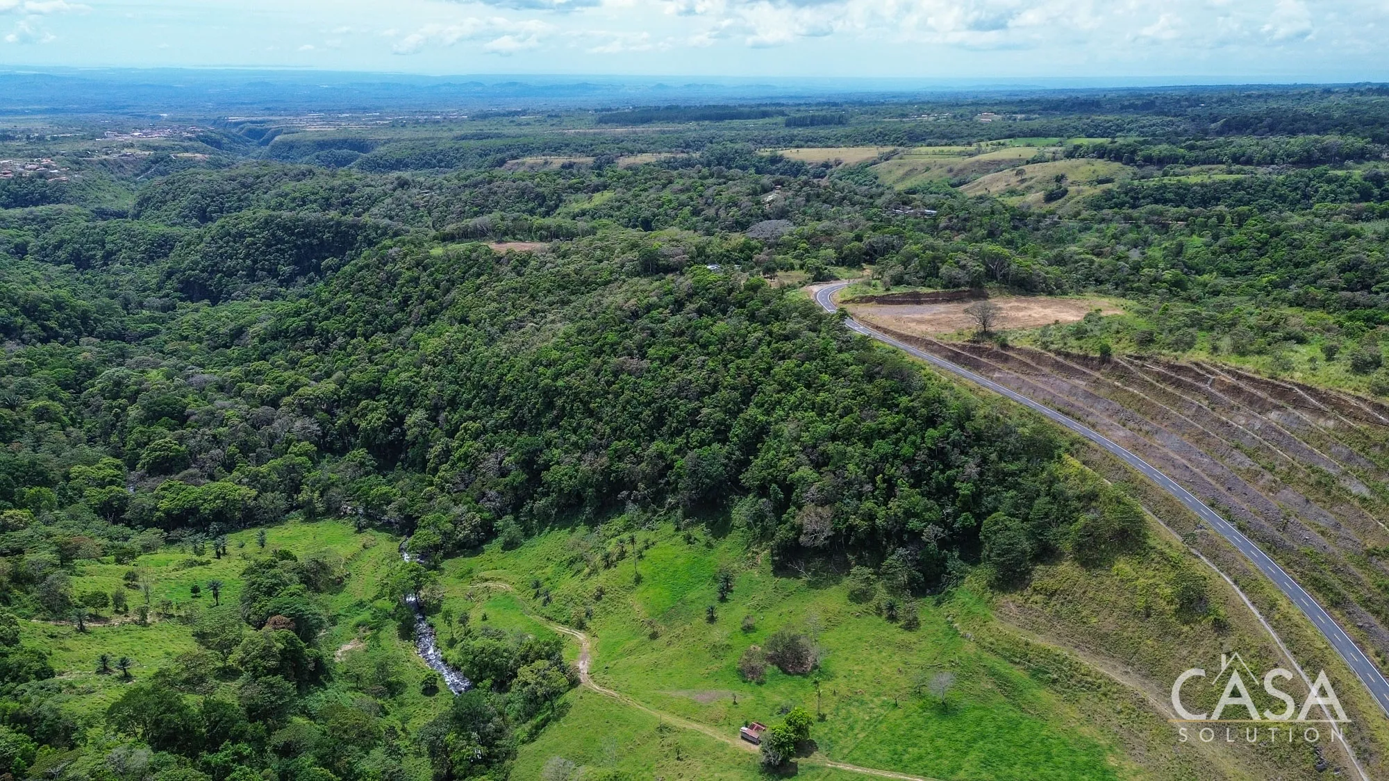 Sold by Casa Solution! 2-Hectare Lot Next to Canyon with Mountain & Ocean Views for Sale in Palmira Abajo, Boquete, Chiriqui